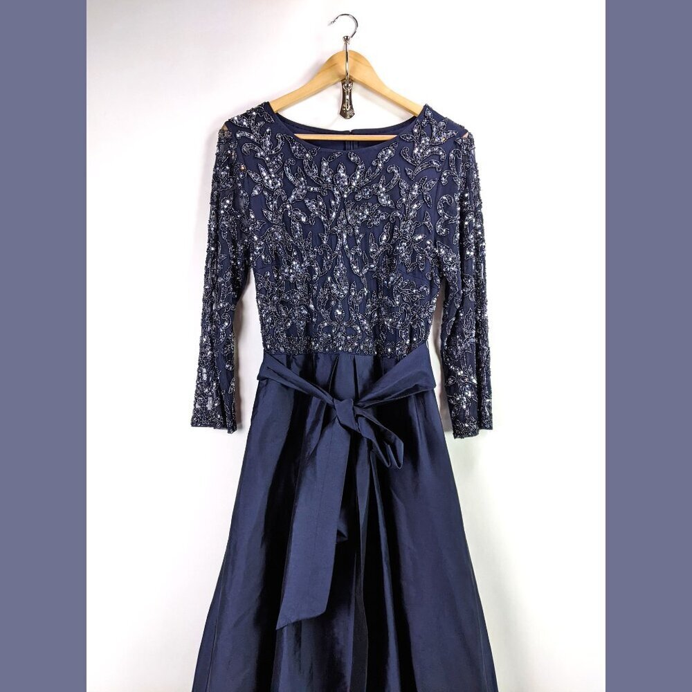 Pisarro Nights Womens Sequin Bodice Evening Gown Blue Size M - Picture 2 of 8